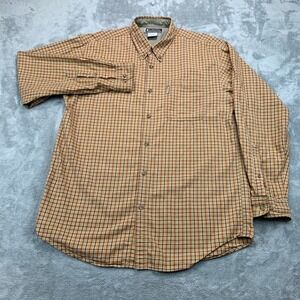 Columbia Button Up Plaid Shirt Long Sleeve Outdoor Casual XCO Mens Medium